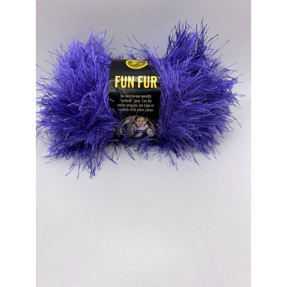Lion Brand Fun Fur Eyelash Yarn - Violet - 1 Skein